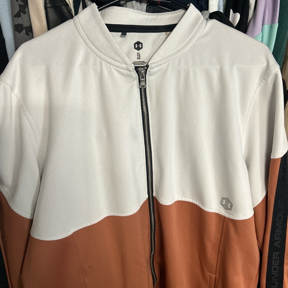 Under Armour Burnt Orange Bomber Jacket Men’s XL